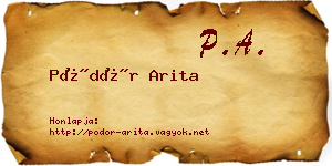 Pödör Arita névjegykártya